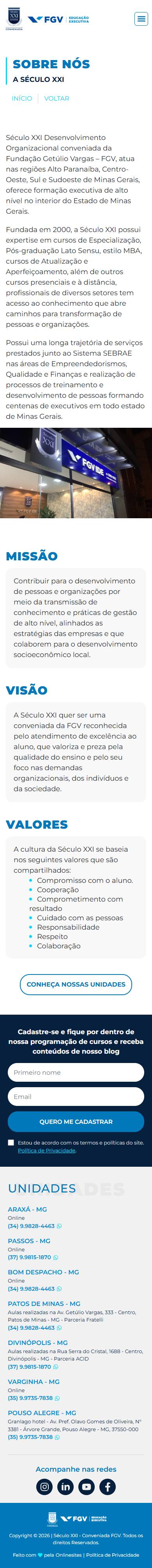 Sobre nós, antes, celular